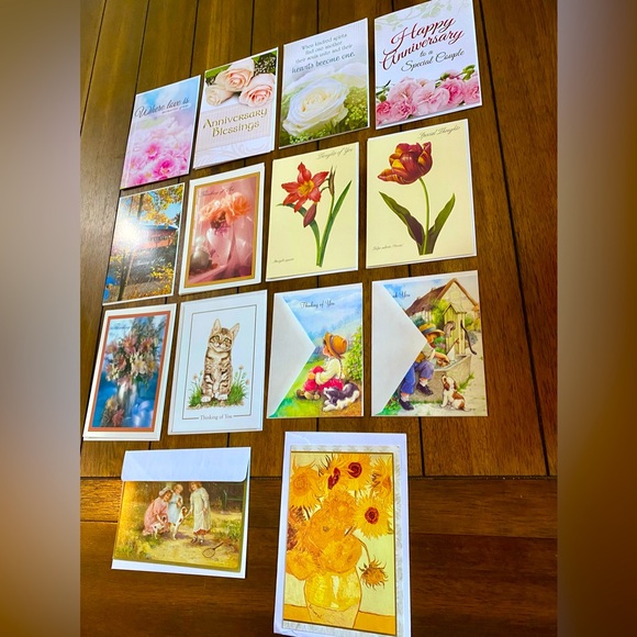 14 “Thinking of you”, “Anniversary” Cards - Picture 3 of 14